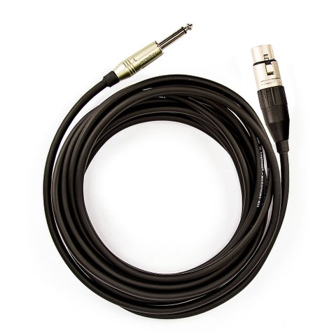 Cabo de Microfone P10 Mono para Xlr Femea Amphenol - 5 Metros