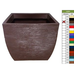 Vaso Planta 55x60 Trapézio Moderno Polietileno BGPLASTICOS CORES VARIADAS