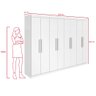 Guarda-roupa Casal Easy Slim 8 Portas Branco - 4