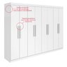 Guarda-roupa Casal Easy Slim 8 Portas Branco - 10