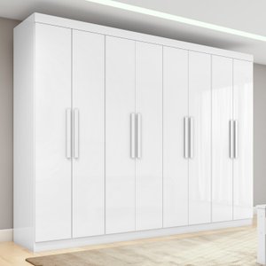 Guarda-roupa Casal Easy Slim 8 Portas Branco