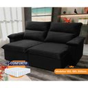 Ver imagem 1 de Sofá Retrátil Reclinável Paris 180cm Suede Velut com Molas Ensacadas - King House