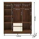 Ver imagem 6 de Guarda Roupa Casal 6 Portas 2 Gavetas Espelho 153 Cm Vlr Imbuia Champanhe