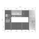 Ver imagem 2 de Cozinha Completa Nesher 6 Peças Condessa CZ419 Carv/Greige