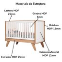 Ver imagem 5 de Berco Mini Cama e Comoda 1 Porta e 3 Gavetas Confete Branco Jequitiba Hp Henn