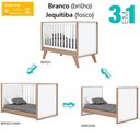 Ver mais imagens de Berco Mini Cama e Comoda 1 Porta e 3 Gavetas Confete Branco Jequitiba Hp Henn