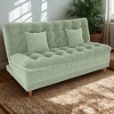 Ver imagem 2 de Sofa Cama 2 Lugares 185 Cm Duda Tecido Boucle F494 Oliva Milani Store Oliva