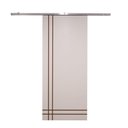 Ver imagem 2 de Porta de Correr Branco Prime Frisada Kit Alumínio F06 - 210x110