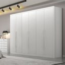 Ver imagem 1 de Guarda-Roupa Casal 6 Portas e 6 Gavetas 100% MDF Reno 276x236cm Branco