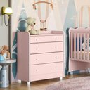 Ver imagem 2 de Cômoda/trocador Doce Sonho Rosa 2523 - Qmovi