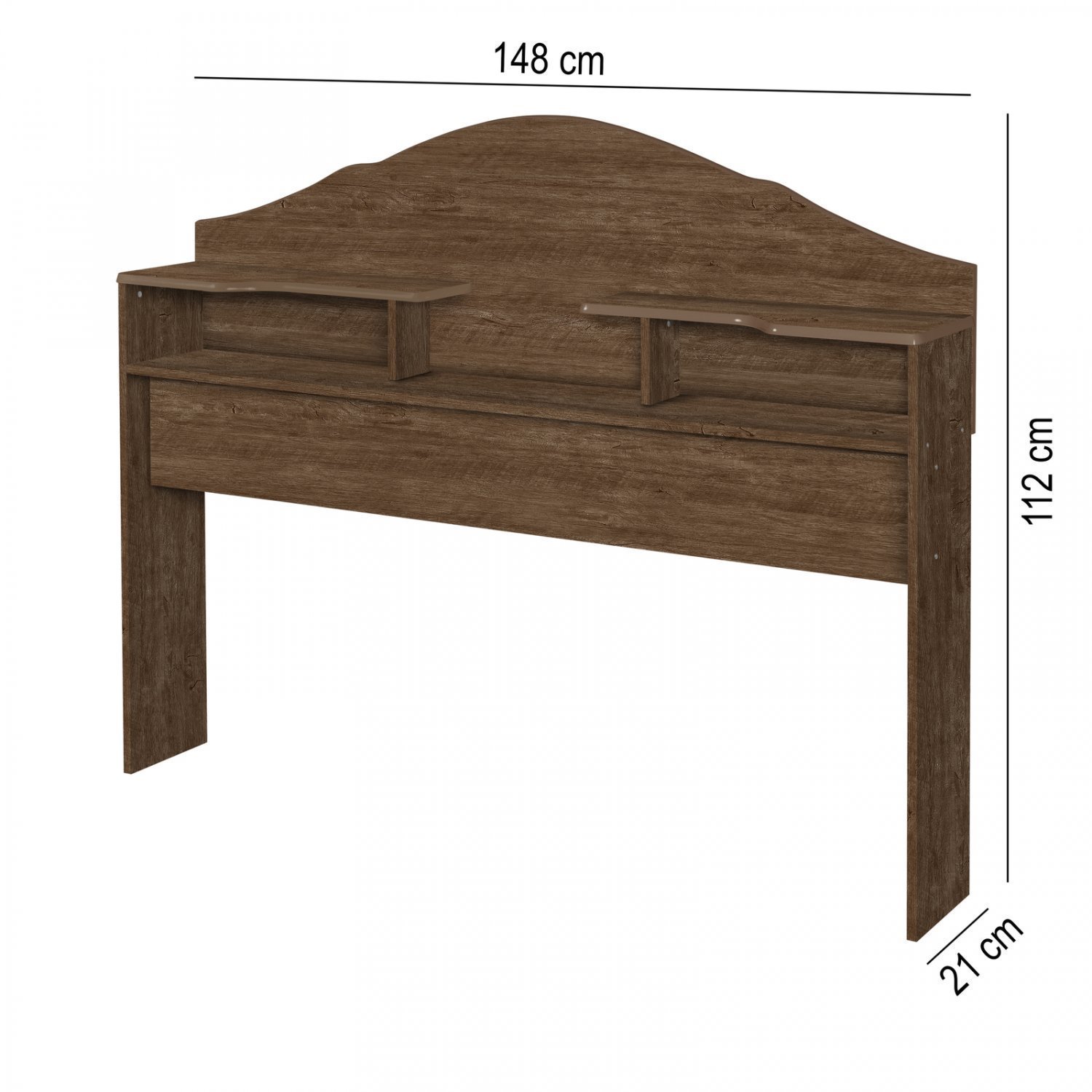 Cabeceira para Cama Box Casal com 2 Nichos Evelyn  - 4