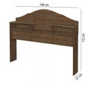 Ver imagem 4 de Cabeceira para Cama Box Casal com 2 Nichos Evelyn Marrom