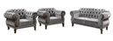 Ver imagem 1 de Conjunto Chesterfield Elisabeth Suede Cinza