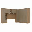 Ver imagem 2 de Guarda Roupa Casal Modulado 4 Peças 12 Portas 5 Gavetas com Cabeceira 100% MDF Smart Cinamomo/Capucc