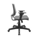 Ver imagem 3 de Cadeira de Escritório Giratória Beezi Braço Regulável Assento Facto Grafite e Encosto Cinza Plaxmeta