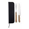 Kit Churrasco com 2 Peças com Estojo de Nylon - Cabo de Madeira - Panami - 7