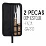 Kit Churrasco com 2 Peças com Estojo de Nylon - Cabo de Madeira - Panami - 2