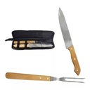 Ver imagem 6 de Kit Churrasco com 2 Peças com Estojo de Nylon - Cabo de Madeira - Panami