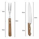 Ver imagem 4 de Kit Churrasco com 2 Peças com Estojo de Nylon - Cabo de Madeira - Panami