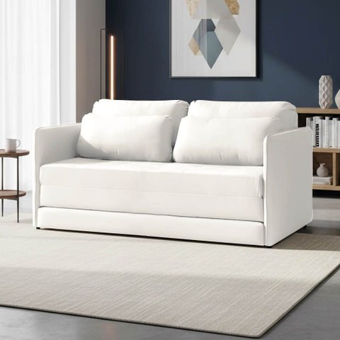 Sofá Cama Retratil Compacta Dália Fixa Veludo K01 - D’Rossi