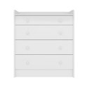 Ver imagem 4 de Conjunto Guarda Roupa e Cômoda Domus Bella 2 Portas 4 Gavetas MDP Branco Qmovi