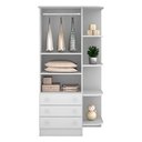 Ver imagem 2 de Conjunto Guarda Roupa e Cômoda Domus Bella 2 Portas 4 Gavetas MDP Branco Qmovi
