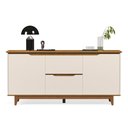 Ver imagem 2 de Aparador Buffet Sala Flow 2 Portas 2 Gavetas com Pés de Madeira - Rede Móveis