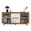 Ver imagem 3 de Aparador Buffet Sala Flow 2 Portas 2 Gavetas com Pés de Madeira - Rede Móveis