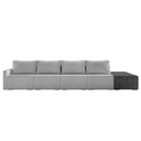 Ver imagem 4 de Sofá Ilha 4 Lugares Living 512cm Modulado Lary Bouclê Pu Pto K01 Cor Cinza Claro