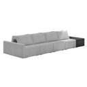 Ver imagem 1 de Sofá Ilha 4 Lugares Living 512cm Modulado Lary Bouclê Pu Pto K01 Cor Cinza Claro
