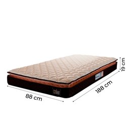 Cama Box Baú Solteiro Colchão Espuma D33 Pillow Top 88x188x60cm Millenium Hellen - 6