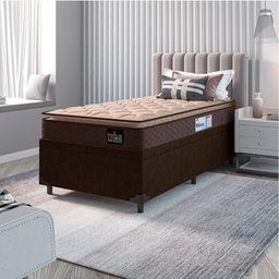 Cama Box Baú Solteiro Colchão Espuma D33 Pillow Top 88x188x60cm Millenium Hellen - 1