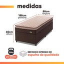 Ver imagem 3 de Cama Box Baú Solteiro Colchão Espuma D33 Pillow Top 88x188x60cm Millenium Hellen