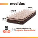Ver imagem 4 de Cama Box Baú Solteiro Colchão Espuma D33 Pillow Top 88x188x60cm Millenium Hellen
