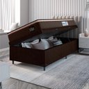 Ver imagem 2 de Cama Box Baú Solteiro Colchão Espuma D33 Pillow Top 88x188x60cm Millenium Hellen