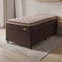 Ver imagem 2 de Cama Box Baú Solteiro Colchão Espuma D33 Pillow Top 88x188x60cm Millenium Hellen