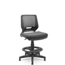 Ver imagem 1 de Cadeira Caixa Alta Beezi Plaxmetal Base Standard com Sapatas Encosto Preto Assento T19 Preto