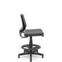 Ver imagem 2 de Cadeira Caixa Alta Beezi Plaxmetal Base Standard com Sapatas Encosto Preto Assento T19 Preto