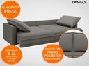 Ver imagem 5 de Sofá Tango 2,60M Sem Caixa, Retrátil e Reclinável Velosuede Cinza - Netsofás
