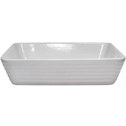 Conjunto de Travessas de Porcelana Lyor Linea 1l Brancas 4 Pratos Refratários Retangulares - 5