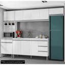 Ver imagem 2 de Cozinha Modulada 4 Peças Balcão sem Tampo 160cm Andréia Branco - AJL Móveis