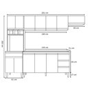Ver imagem 4 de Cozinha Modulada 4 Peças Balcão sem Tampo 160cm Andréia Branco - AJL Móveis