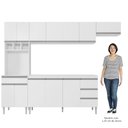 Ver imagem 5 de Cozinha Modulada 4 Peças Balcão sem Tampo 160cm Andréia Branco - AJL Móveis