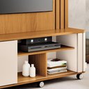 Ver imagem 6 de Estante Painel para TV 70 pol com Rodízios Linus B01 Cinamomo Off White - Lyam Decor