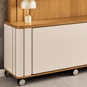 Ver imagem 5 de Estante Painel para TV 70 pol com Rodízios Linus B01 Cinamomo Off White - Lyam Decor
