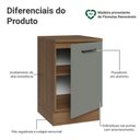 Ver imagem 3 de Balcão de Cozinha 50cm 1 Porta Rustic/cinza Agata Madesa