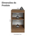 Ver imagem 2 de Balcão de Cozinha 50cm 1 Porta Rustic/cinza Agata Madesa