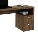 Ver imagem 2 de Mesa para Escritório com 2 Gavetas Me4130 Nogal Tecnomobili