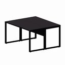 Ver imagem 4 de Plataforma de Trabalho 1,40 m X 1,20 m 2 Pessoas Design Industrial 100% MDF F5 Office Cor:Preto