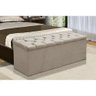 Calçadeira Baú Paris 195 cm Suede Bege 1301 - JS Móveis - 1